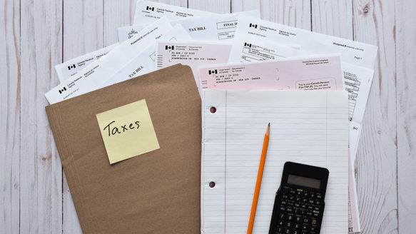 Tax forms for filing taxes in 2023.